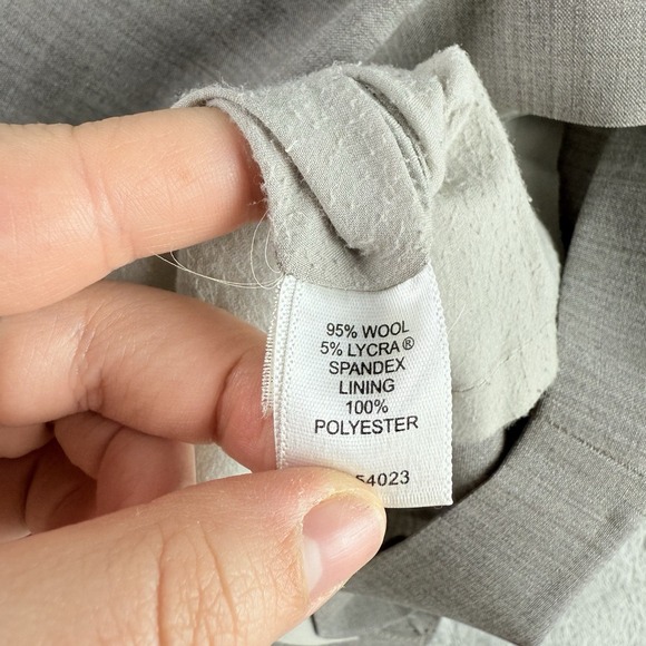 Banana Republic Skirt Womens 10 Petite Gray Wool Stretch Lined Slit Back Office - Picture 12 of 16